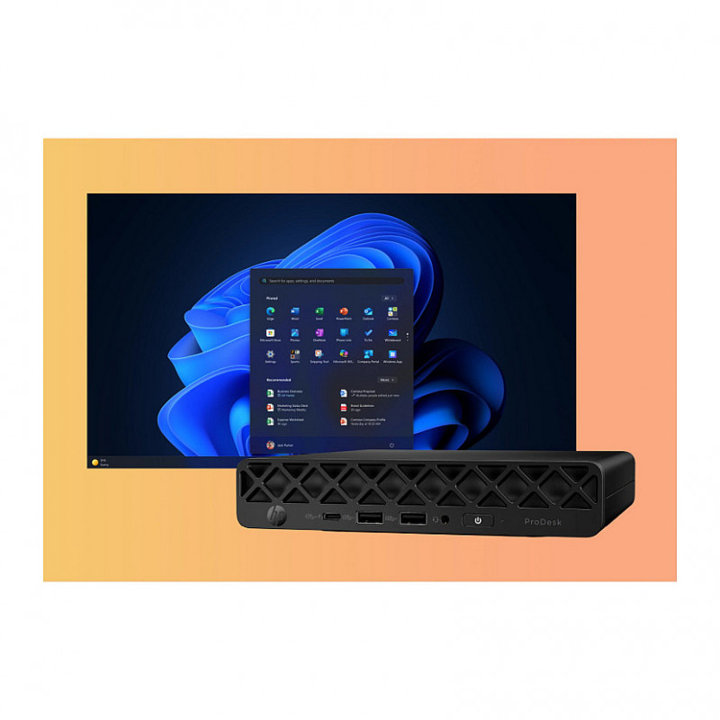HP ProDesk 4 Mini G1i Mini PC, Intel Core Ultra 5 235T, 16 GB RAM, 512 GB SSD, Windows 11 Pro