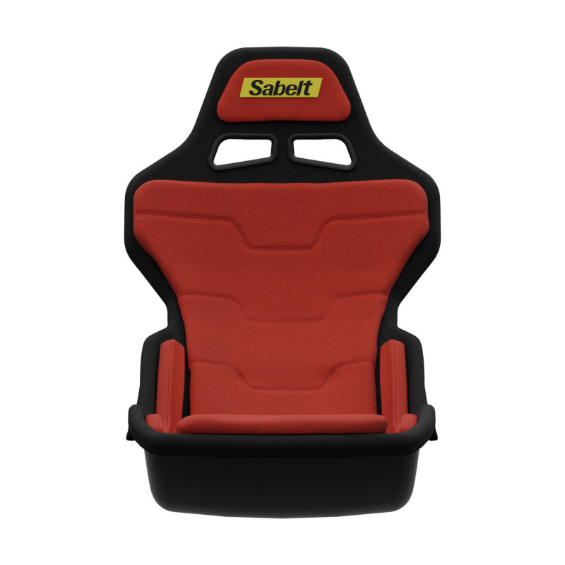 Fotel do sim racingu Sabelt SRP-1, skorupa z włókna szklanego, design formuły, wyściełany, racing red