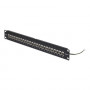 StarTech.com C6APANELSTP241UFT panel krosowy przechodni 24-portowy 1U, ekranowany Cat6a, RJ45, 19", czarny