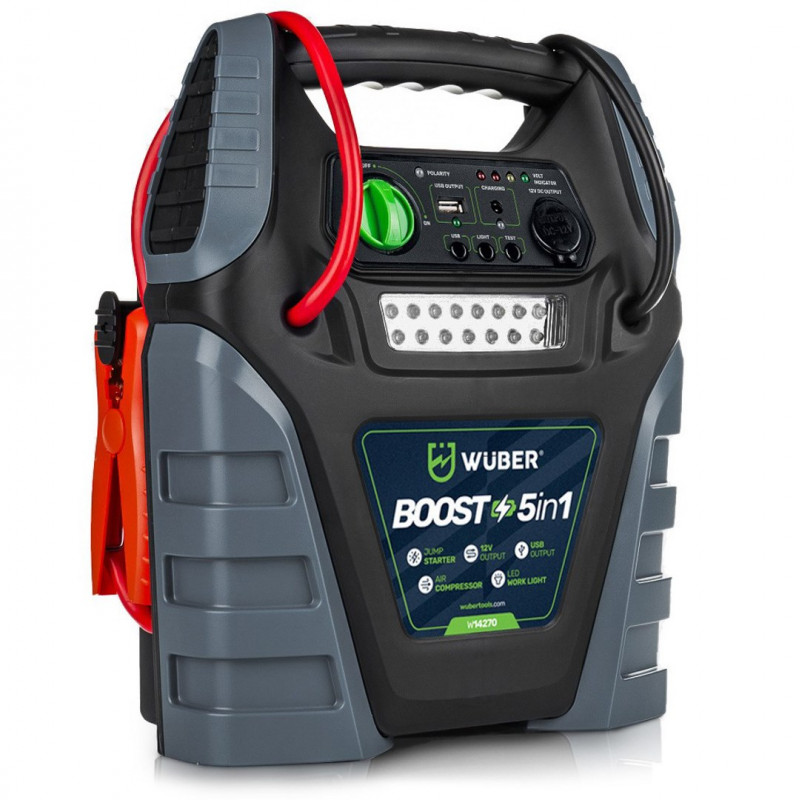 Wuber W14270 kompresor powietrza booster 5-in-1 z funkcją rozruchu