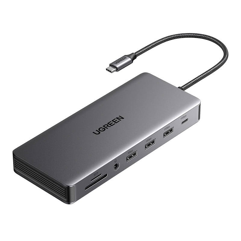 Stacja dokująca USB-C do laptopa Ugreen Revodok Pro 313 (15978), UGR1851, 100 W, szara