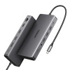Stacja dokująca USB-C do laptopa Ugreen Revodok Pro 313 (15978), UGR1851, 100 W, szara