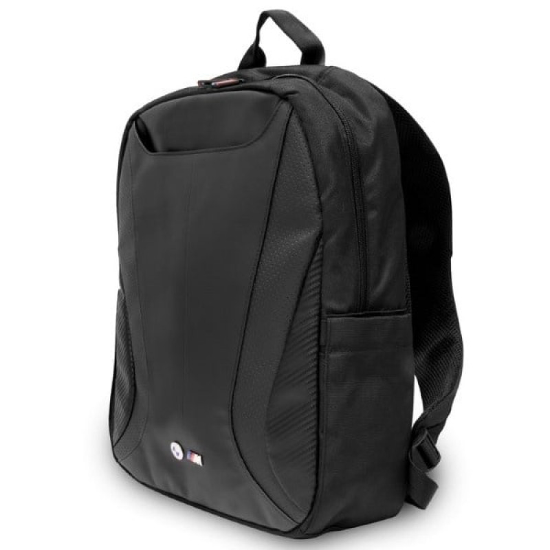 Plecak 16-calowy BMW BMBP15SPCTFK, Carbon&Leather Tricolor, czarny