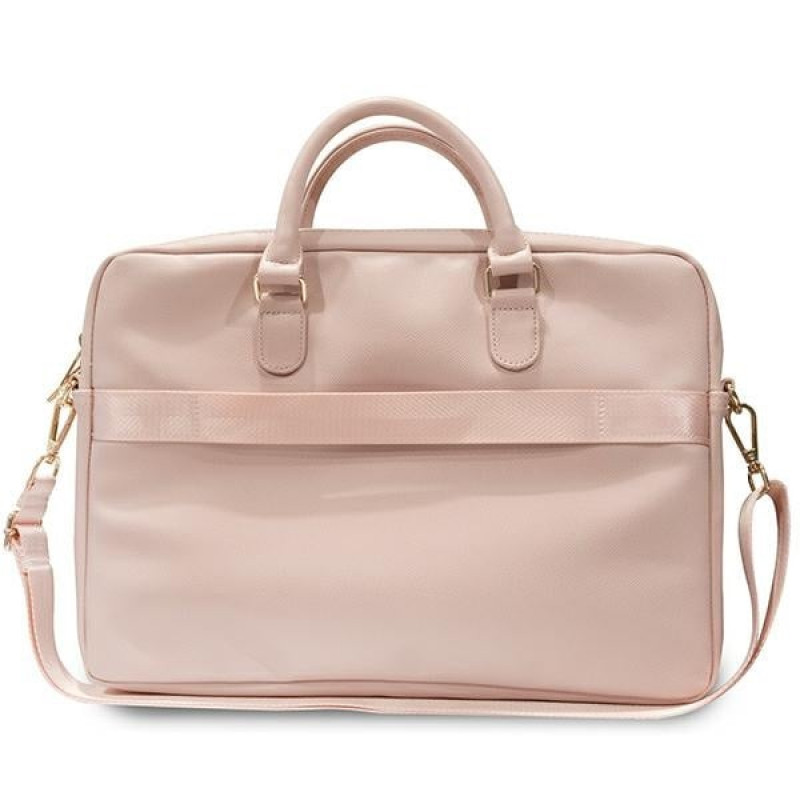 Torba na laptopa Guess GUCB15ZPGSTEGP 16-inch, Triangle 4G, różowa