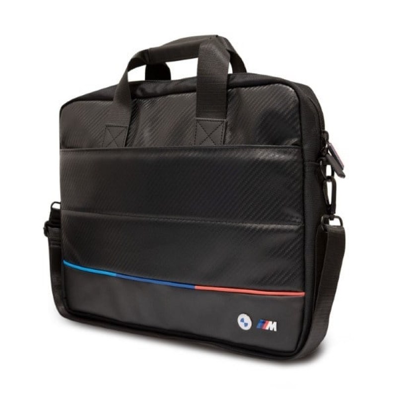 BMW BMCB15PUCARTCBK torba na laptopa do 16", Carbon Tricolor, czarna