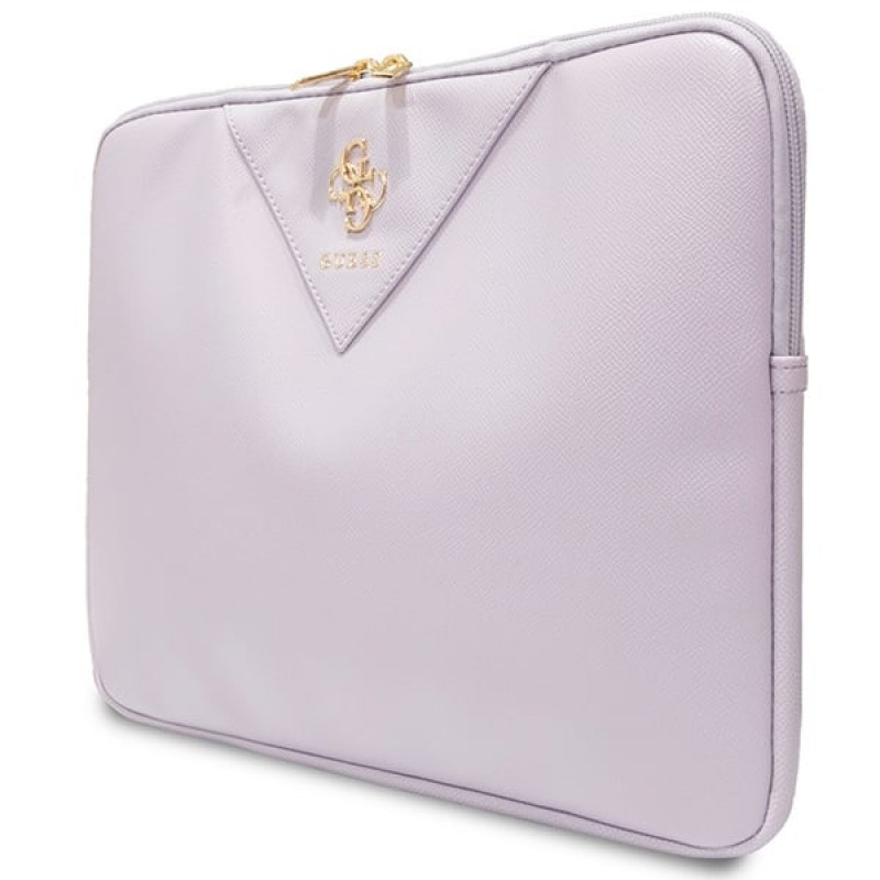 Etui na laptopa Guess GUCS14ZPGSTEGU, 14 cali, Triangle 4G, fioletowe