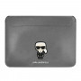 Etui Karl Lagerfeld KLCS14PISFG, 13/14 cala, srebrne Saffiano Ikonik Karl