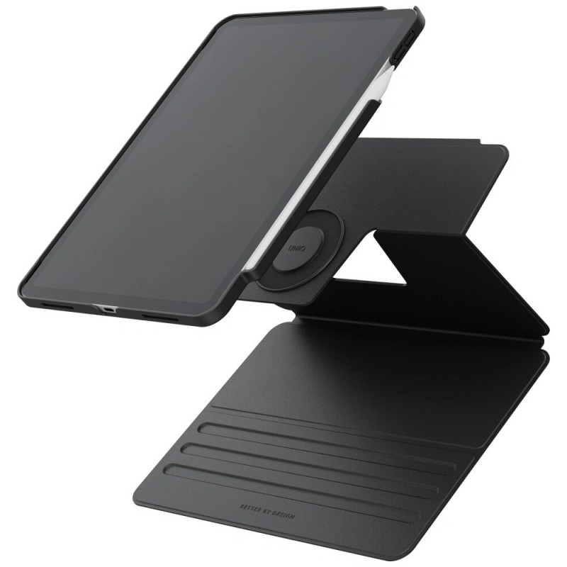 UNIQ Rovus Snapmount Magnetic 360 Rotating Detachable etui na tablet do Apple iPad Pro 11 2024, czarny