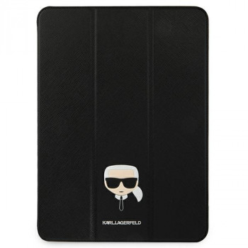 Karl Lagerfeld KLFC11OKHK Book Cover dla Apple iPad Pro 11 2021 3rd Gen, czarny Saffiano Karl Head