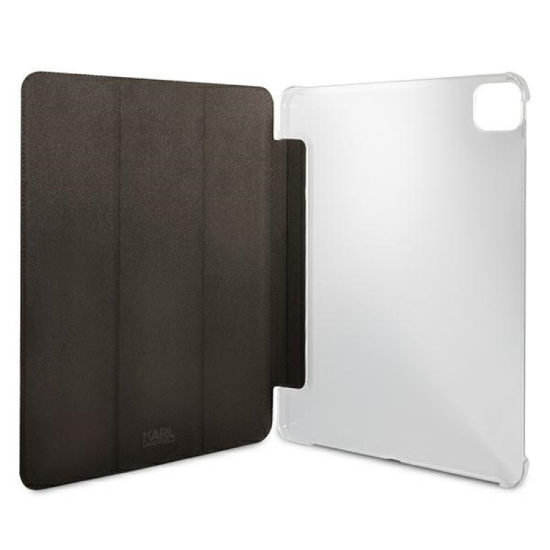 Karl Lagerfeld KLFC11OKHK Book Cover dla Apple iPad Pro 11 2021 3rd Gen, czarny Saffiano Karl Head