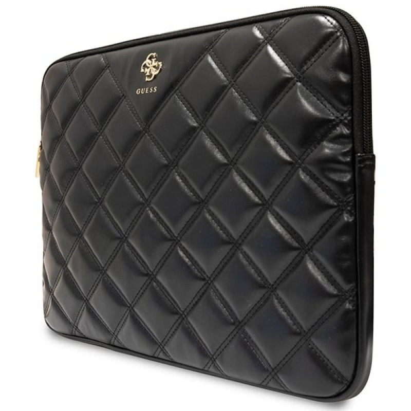 Etui na laptopa Guess GUCS14ZPSQSSGK, 14 cali, Quilted 4G, czarne