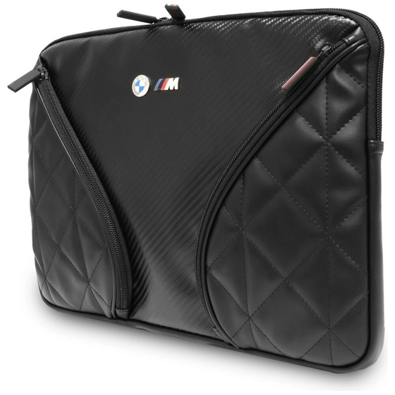 Etui na laptopa BMW Carbon Pockets & Metal Logo 14", czarne