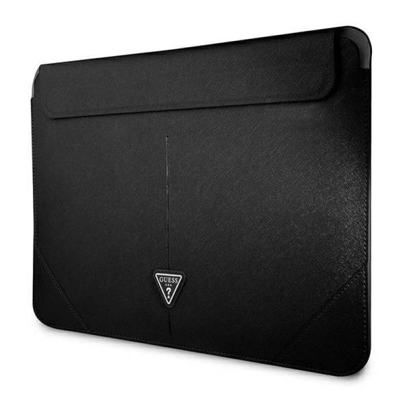 Etui na laptopa Guess GUCS14PSATLK Saffiano Triangle Logo 13/14", czarne