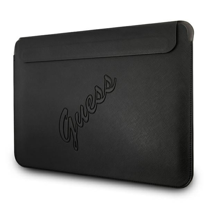 Etui na 13" laptop Guess GUCS13PUSASBK Saffiano Script, czarne
