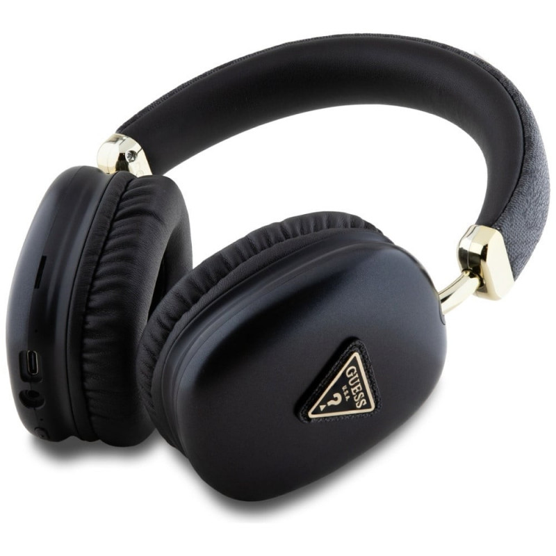 Guess 4G Triangle Logo Bezprzewodowe Słuchawki Nauszne, Bluetooth 5.3, czarne