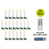 Goobay 75258 Bezprzewodowe LED świeczki choinkowe (20 szt.), w tym 20x AAA (LR03), klipsy, pilot, timer, ściemniane, ciepła biel (2600 K)