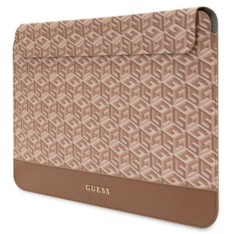 Etui na laptopa Guess GUCS14HGCFSEW 14", GCube Stripes, brązowe