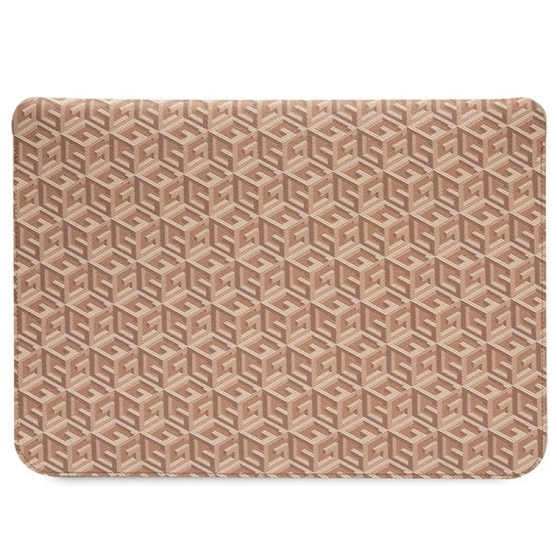 Etui na laptopa Guess GUCS14HGCFSEW 14", GCube Stripes, brązowe