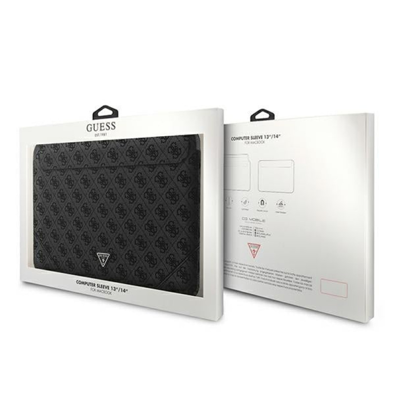 Etui na laptopa Guess GUCS14P4TK 13/14 cala, 4G Uptown Triangle, czarne