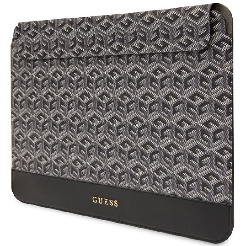 Etui na laptopa Guess GUCS14HGCFSEK 14 cali, GCube Stripes, czarny