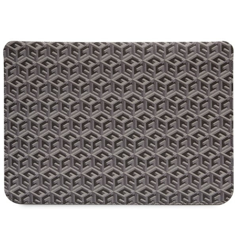 Etui na laptopa Guess GUCS14HGCFSEK 14 cali, GCube Stripes, czarny