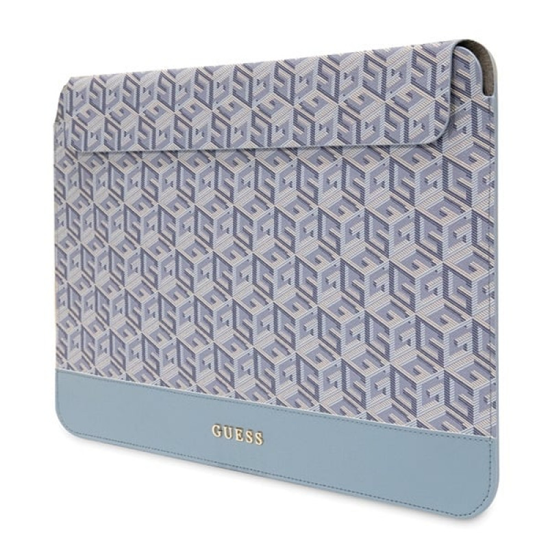 Etui na laptopa Guess GUCS14HGCFSEB 14", GCube Stripes, niebieskie