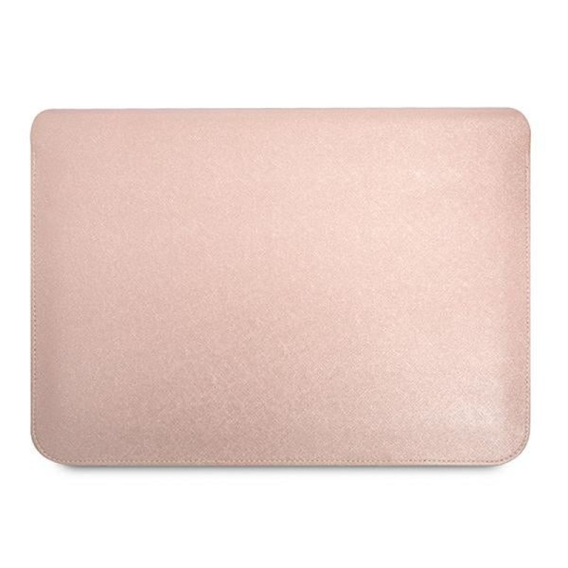 Etui na laptopa Guess GUCS16PSATLP 16", Saffiano Triangle, różowy