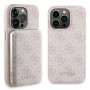 Guess GUBPM5P15L4GEMGP Apple iPhone 15 Pro etui twarde + powerbank MagSafe 5000 mAh, 4G Metal Logo, różowy
