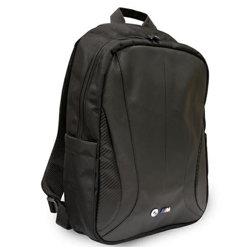 BMW BMBP15COSPCTFK Plecak na laptopy do 16 cali, czarny, Carbon Tricolor, perforowany