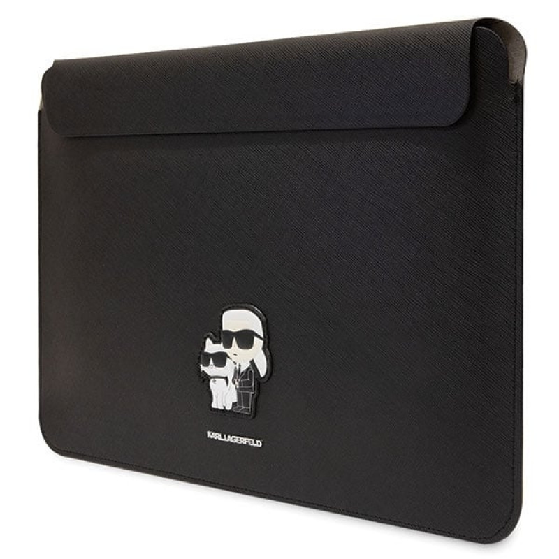 Karl Lagerfeld KLCS14SAKCPMK Etui na laptopa 14", czarne, Saffiano Karl&Choupette