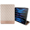 Guess GUFCP12PS4SGP Apple iPad Pro 12.9" (2020/2021/2022, 4./5./6. generacja) etui bookcase, 4G Stripe Allover, różowy