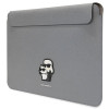 Karl Lagerfeld KLCS16SAKCPMG Etui na laptopa 16", srebrne, Saffiano Karl&Choupette