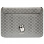 Etui na laptopa Karl Lagerfeld KLCS14SAKHPCG na 14 cali, srebrne, Saffiano Monogram Choupette