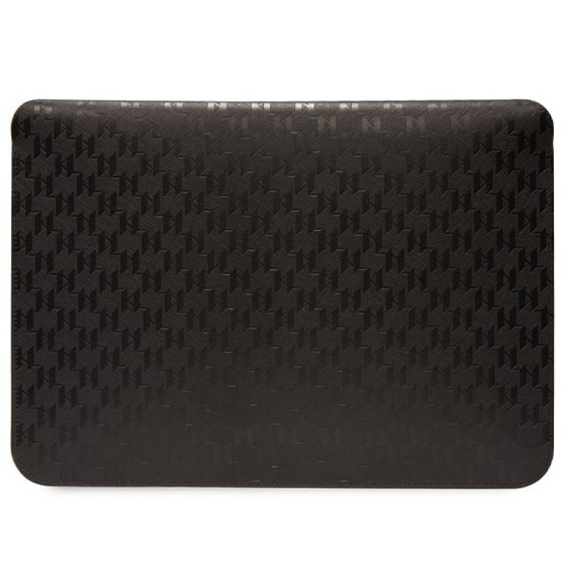 Karl Lagerfeld KLCS14SAKHPKK Etui na laptopa 14", czarny, Saffiano Monogram Ikonik