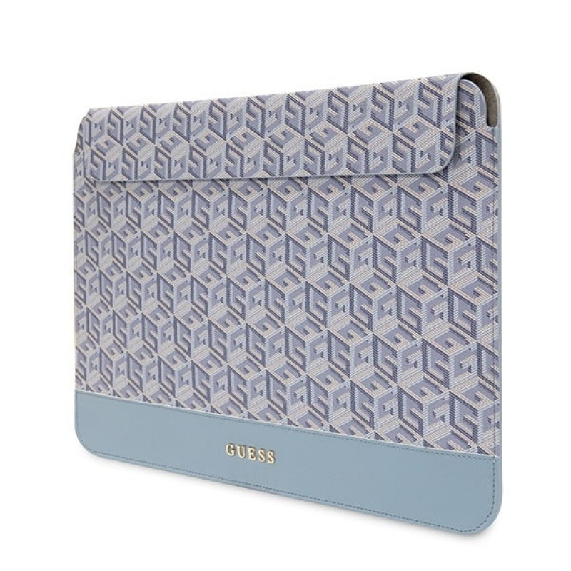 Etui na laptopa Guess GUCS16HGCFSEB do 16 cali, GCube Stripe, niebieskie