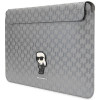 Karl Lagerfeld KLCS14SAKHPKG Etui na laptopa 14", srebrne, Saffiano Monogram Ikonik