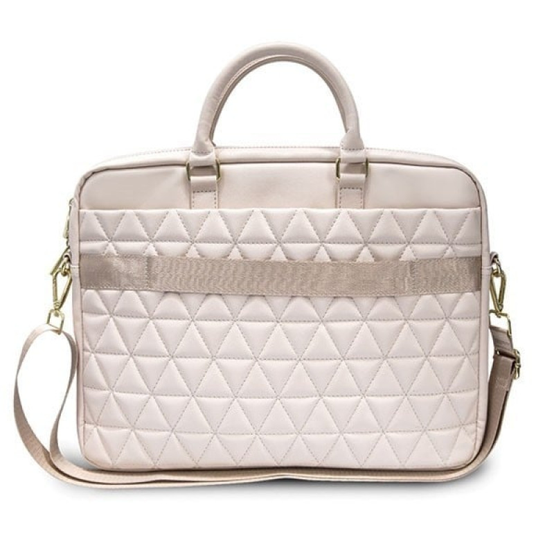 Guess GUCB15QLPK Torba na laptopa 15", różowa, pikowana