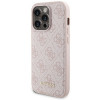 Guess GUBPM5P15X4GEMGP Apple iPhone 15 Pro Max twarde etui + powerbank 5000 mAh MagSafe zestaw, 4G Metal Logo, różowy