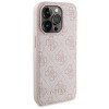 Guess GUBPM5P15X4GEMGP Apple iPhone 15 Pro Max twarde etui + powerbank 5000 mAh MagSafe zestaw, 4G Metal Logo, różowy