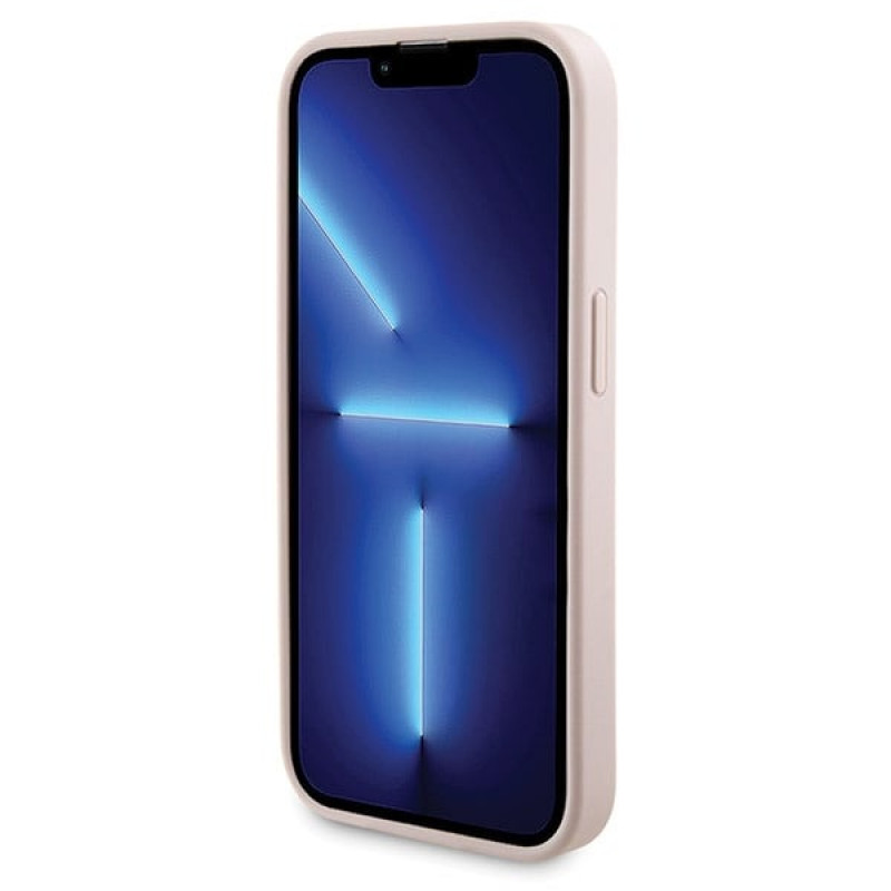 Guess GUBPM5P15X4GEMGP Apple iPhone 15 Pro Max twarde etui + powerbank 5000 mAh MagSafe zestaw, 4G Metal Logo, różowy