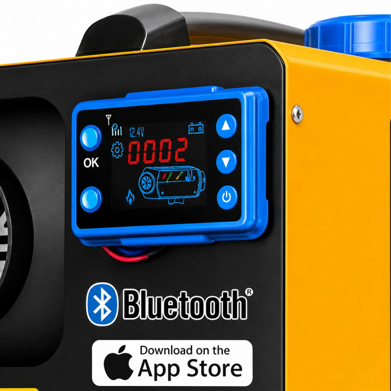 Extralink EX.82924 dmuchawa nagrzewnicy olejowej Webasto 8 kW, 12/24 V, Bluetooth