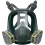 3M 6800 Półmaska pełnotwarzowa wielokrotnego użytku, rozmiar M, silikon, soczewka poliwęglanowa, złącze filtru bagnetowe, szaro/czarny