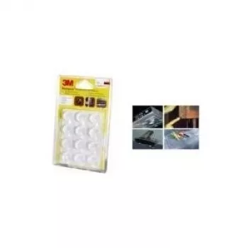 3M Bumpon Ochronny Odbojnik SJ5344BL, Przezroczysty, Okrągły, 19,0 mm Średnica, 4,0 mm Wysokość, Samoprzylepny, Tłumienie Drgań