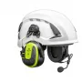 3M Peltor WS Alert X MRX21P3E3WS7 zestaw słuchawkowy Bluetooth montowany na hełmie z SNR 30 dB, w kolorze żółtym o wysokiej widoczności