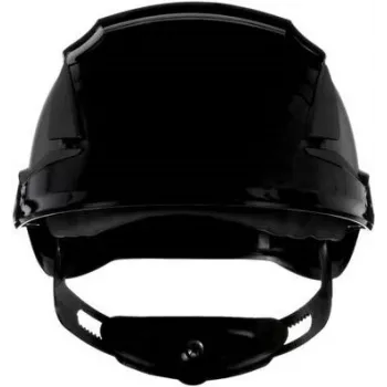 3M SecureFit X5512V-CE-4 Wentylowany Kask Ochronny ze Wskaźnikiem UV, Czarny, EN 397