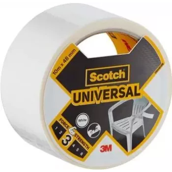 Taśma uniwersalna 3M, biała, 48 mm x 10 m, 6 rolek – wiązanie, mocowanie, ochrona, naprawa, uszczelnianie 7100205294