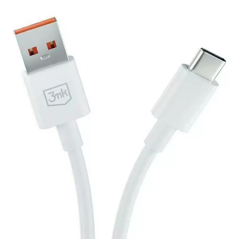 3MK Hyper Cable USB-A do USB-C 5A 60W 1,2m Biały