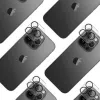 3MK Lens Pro Full Cover Szkło hartowane do ochrony obiektywu aparatu dla iPhone 14 Pro / 14 Pro Max z aluminiową ramką i ramką montażową (1 szt., czarny)