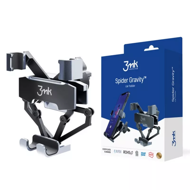 Uchwyt samochodowy 3MK Spider Gravity Czarny