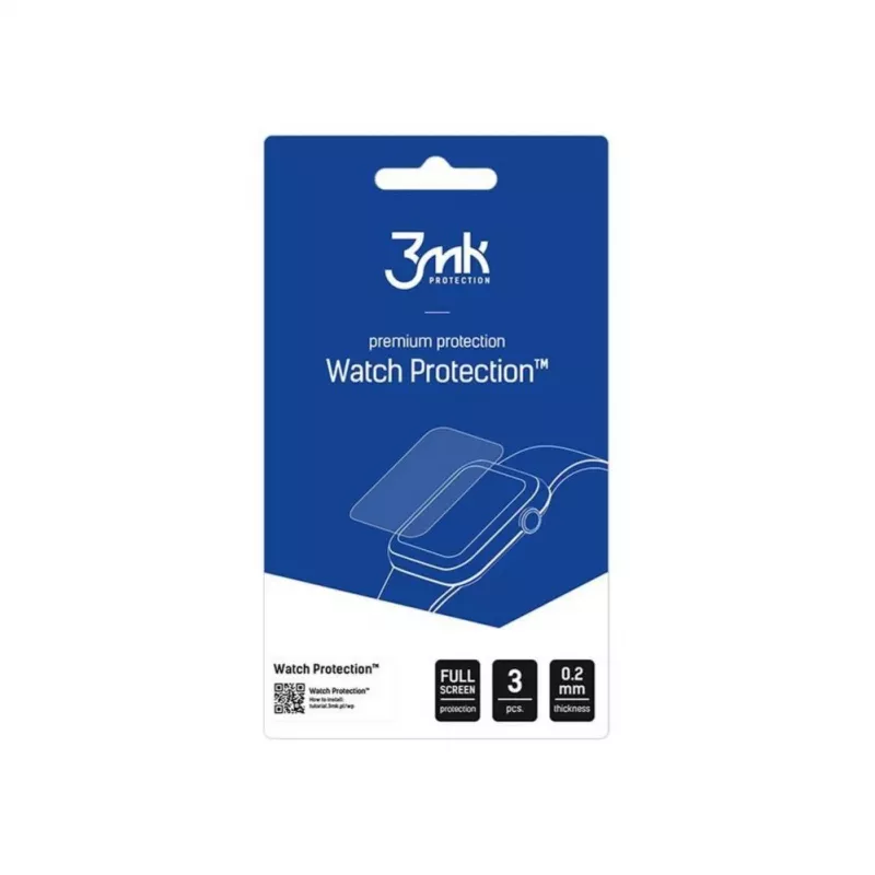 3MK Watch Protection FlexibleGlass Hybrydowe Szkło Ochronne do Garmin Forerunner 165 - Twardość 7H, 0,2 mm, Bez pęcherzyków